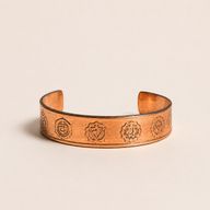 Pulseras de cobre macizo con grabados de afirmaciones (varias)