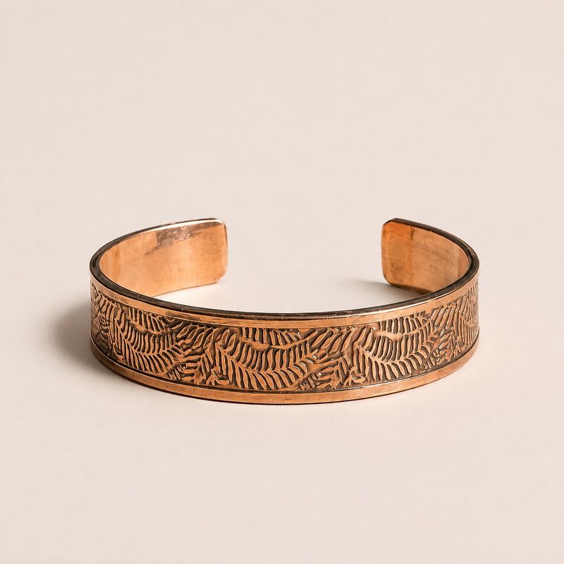 Pulseras de cobre macizo con grabados de afirmaciones (varias)