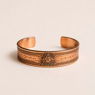 Pulseras de cobre macizo con grabados de afirmaciones (varias)