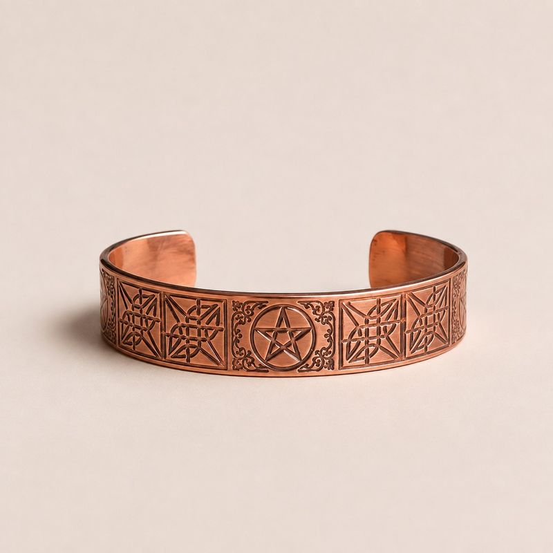 Pulseras de cobre macizo con grabados de afirmaciones (varias)