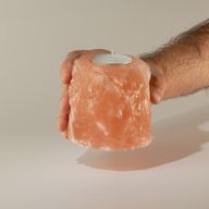 Portavelas de sal natural de calidad, 600-800 g
