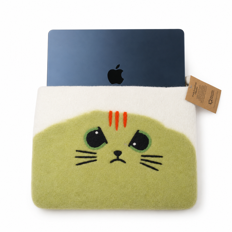 Funda de fieltro para portátil (hasta 14")  - Grumpy Cat