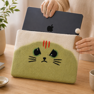 Funda de fieltro para portátil (hasta 14")  - Grumpy Cat