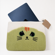 Funda de fieltro para portátil (hasta 14")  - Grumpy Cat