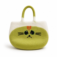 Bolso de fieltro del Gato Gruñón grande