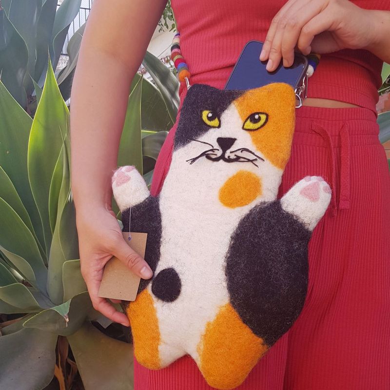 Witney, la bolsa de fieltro del Gato Plano