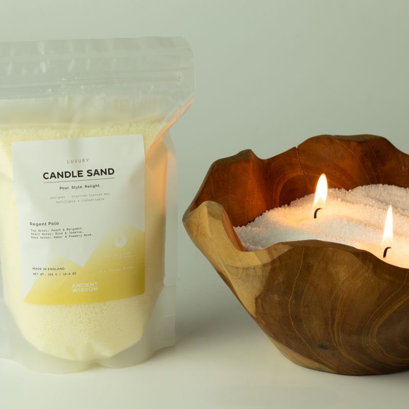 Arena perfumada para velas - Marrón moka - Cristal carmesí - 300 g