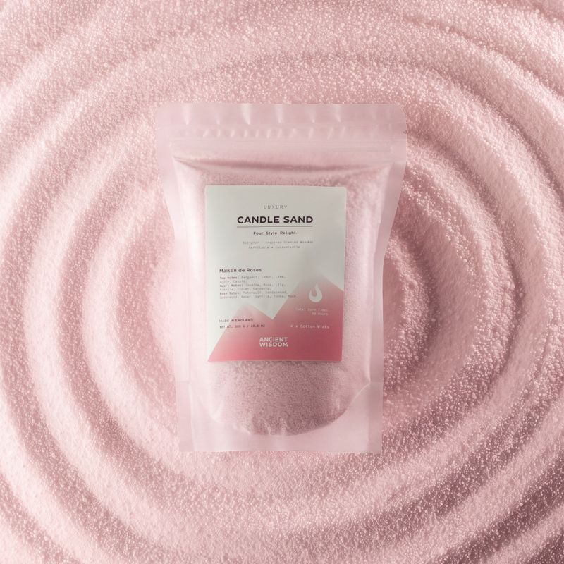 Arena perfumada para vela - Rosa polvo - Maison de Roses - 300g
