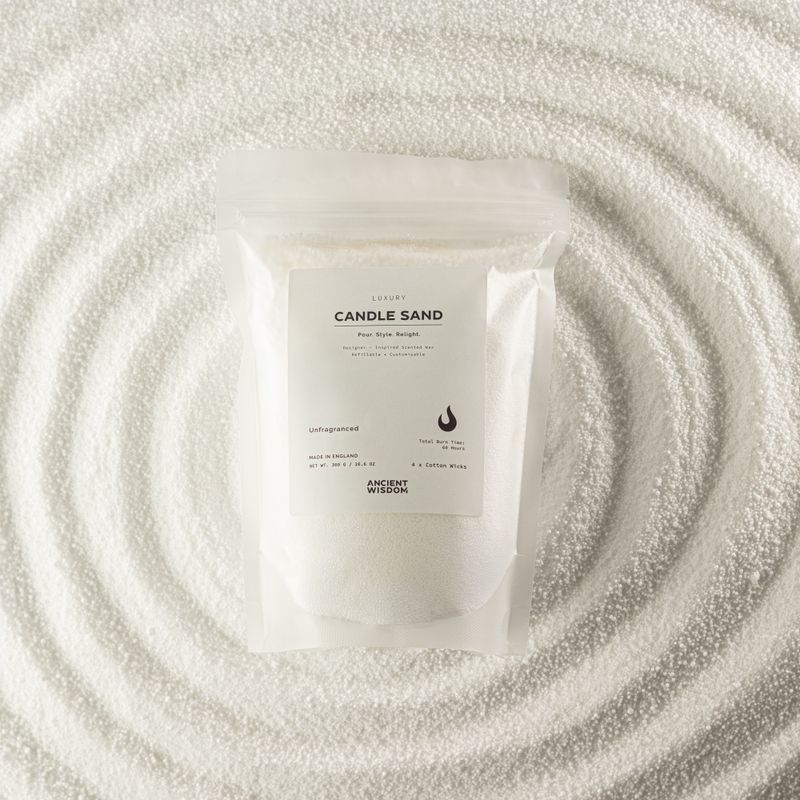 Arena para velas sin fragancia - blanca - 300 g