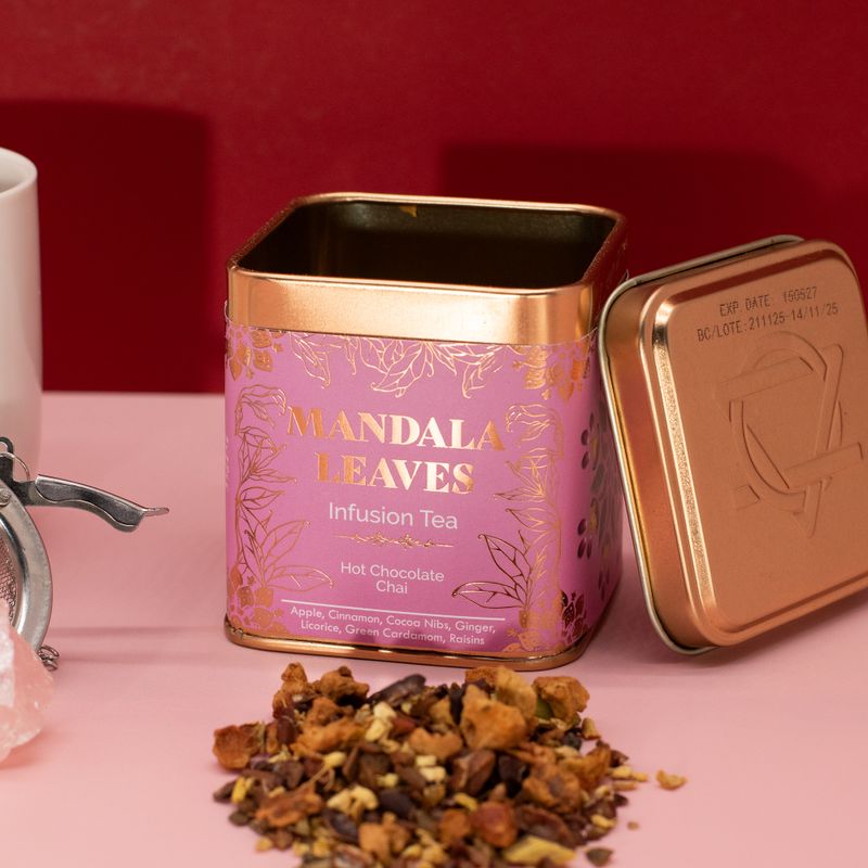 Infusión orgánica de chocolate caliente con chai
