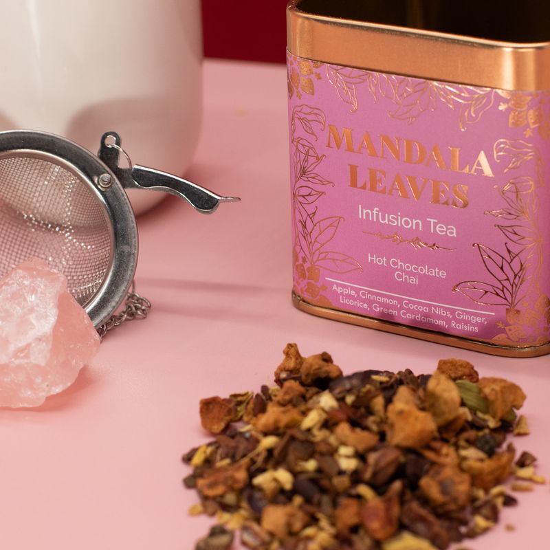 Infusión orgánica de chocolate caliente con chai