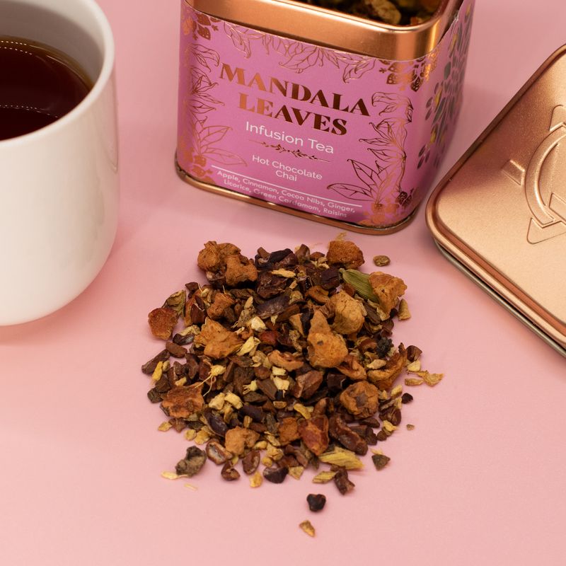 Infusión orgánica de chocolate caliente con chai