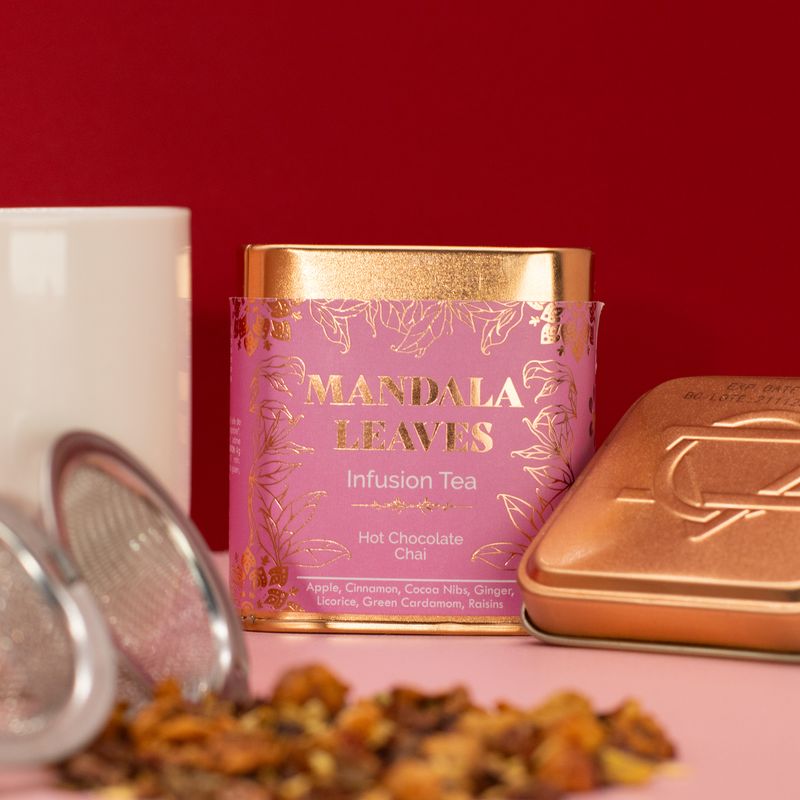 Infusión orgánica de chocolate caliente con chai