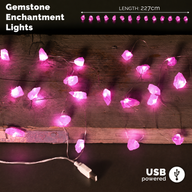 Luces de gemas de cuarzo rosa al por mayor