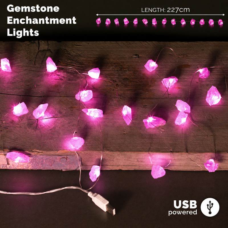 Luces de gemas de cuarzo rosa al por mayor