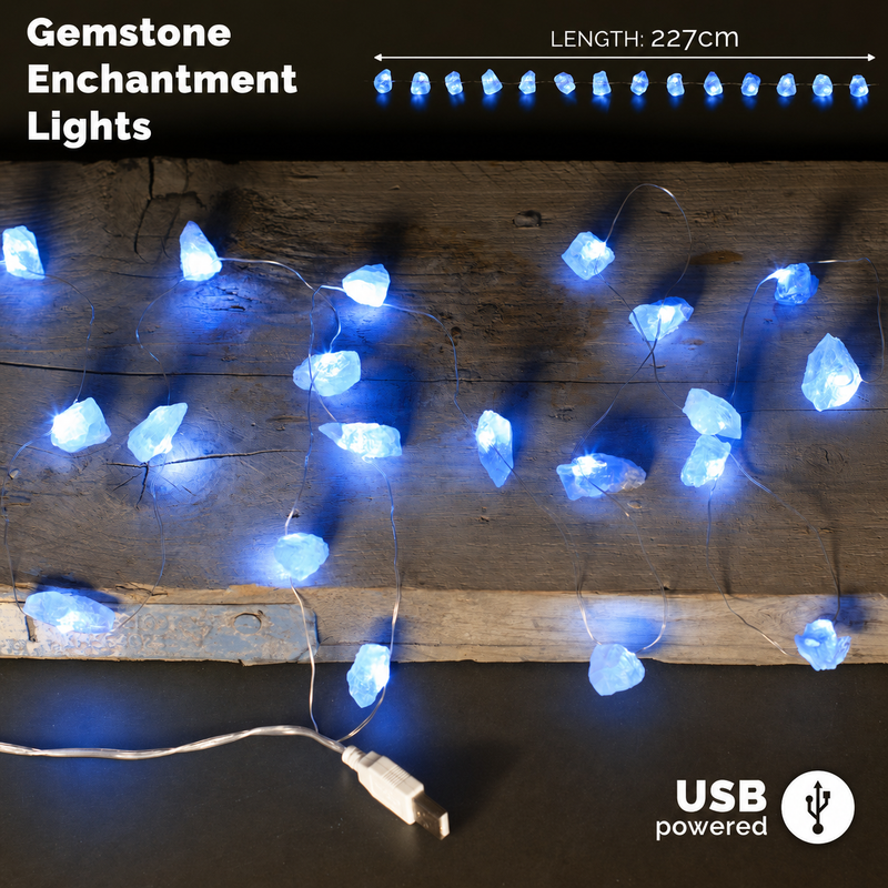Luces de gemas de celestita al por mayor