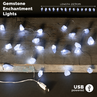 Venta al por mayor de luces con gemas de cuarzo