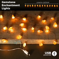 Luces de encantamiento de gemas - Jade naranja