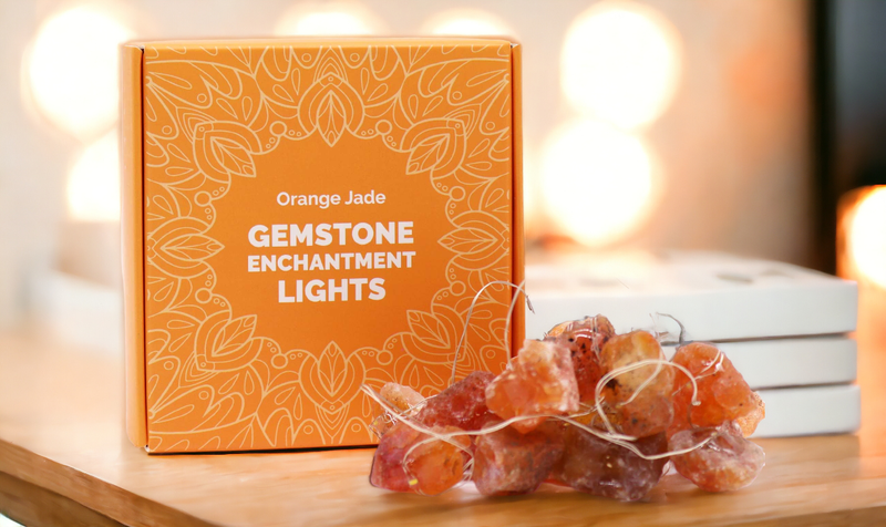 Luces de encantamiento de gemas - Jade naranja