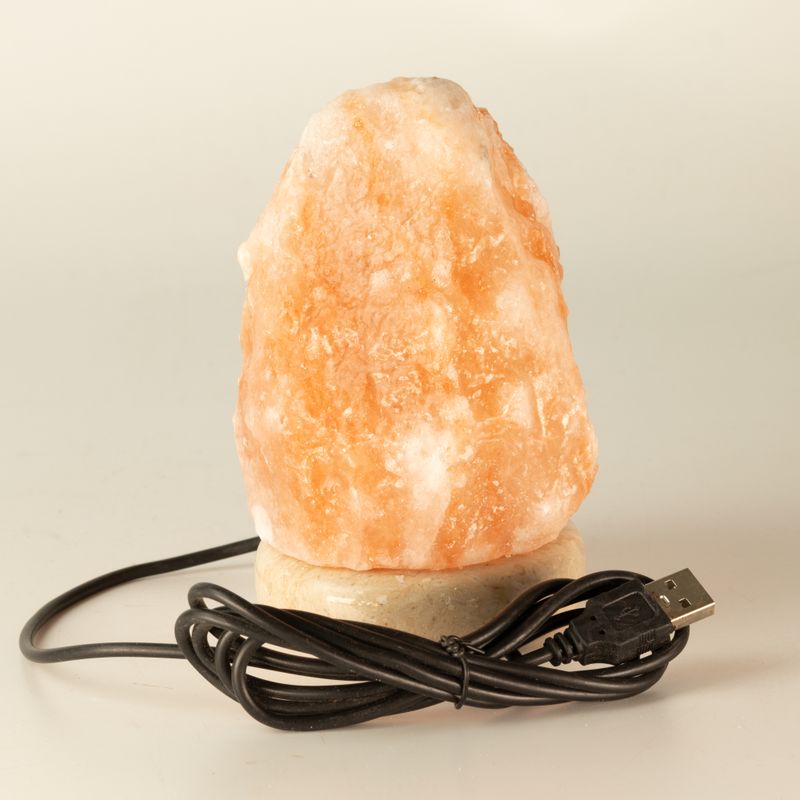 Lámpara de sal natural USB de calidad - 11,5 cm (multicolor)