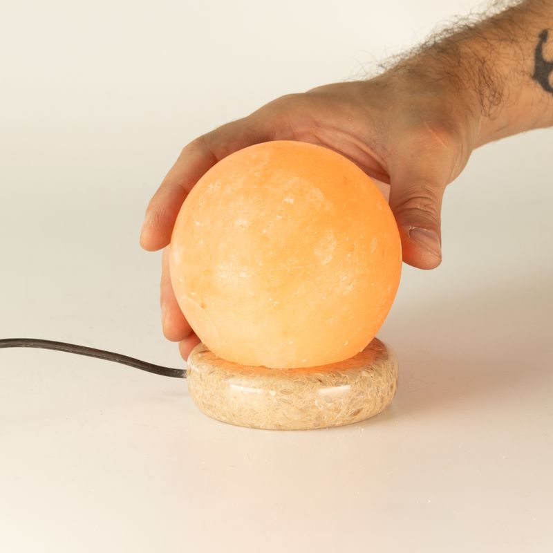 Lámpara de sal USB de calidad en forma de bola - 8 cm (una)
