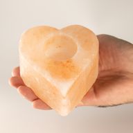 Portavelas de sal - Corazón mediano