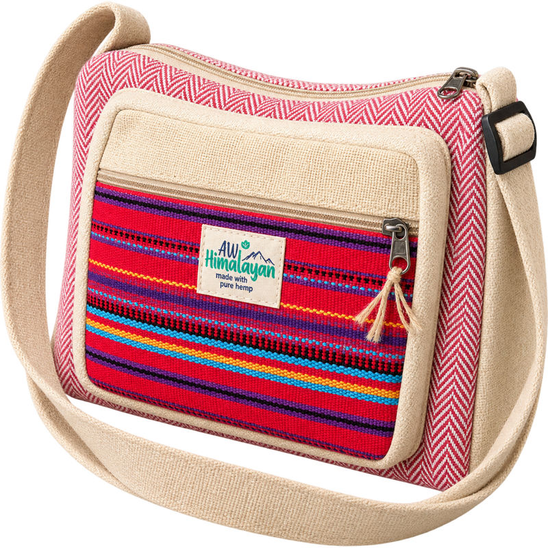 Bolso mensajero - cáñamo y algodón