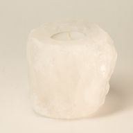 Portavelas de sal del Himalaya en roca de cristal 600-800 g