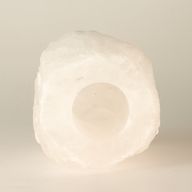 Portavelas de sal del Himalaya en roca de cristal 600-800 g