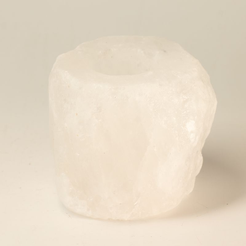 Portavelas de sal del Himalaya en roca de cristal 600-800 g