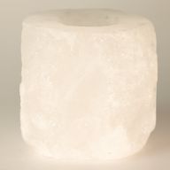 Portavelas de sal del Himalaya en roca de cristal 600-800 g