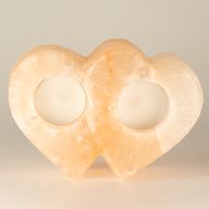 Portavelas de sal con doble corazón 1 kg