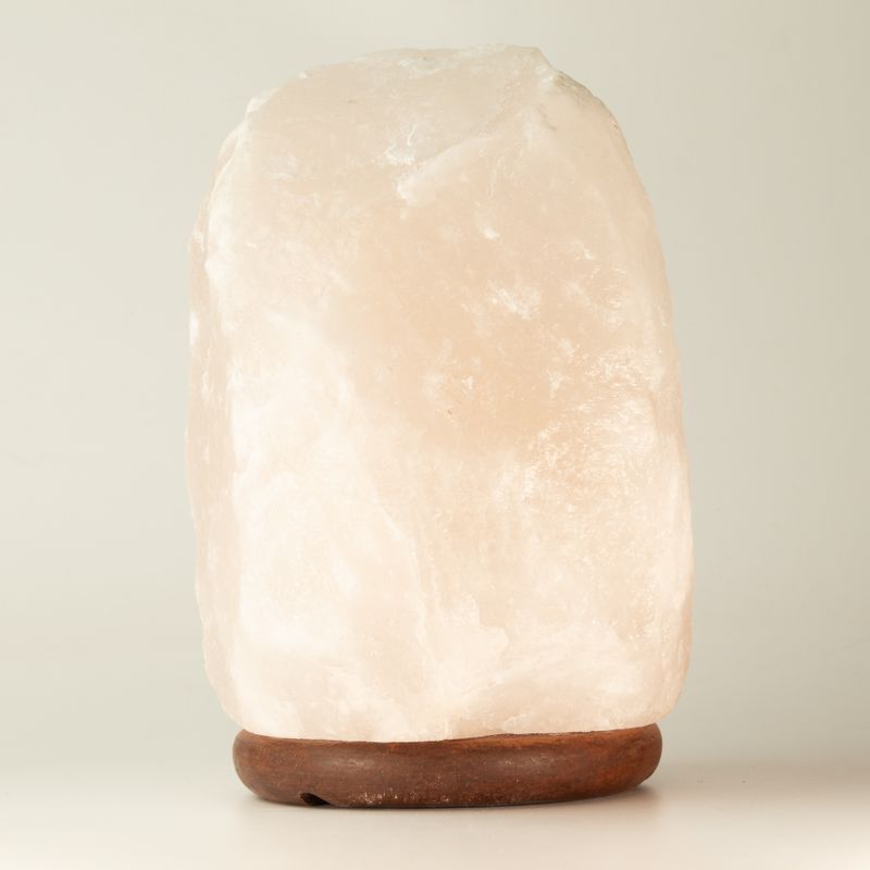 Lámpara de sal del Himalaya de roca cristalina - y base aprox. 8-10 kg