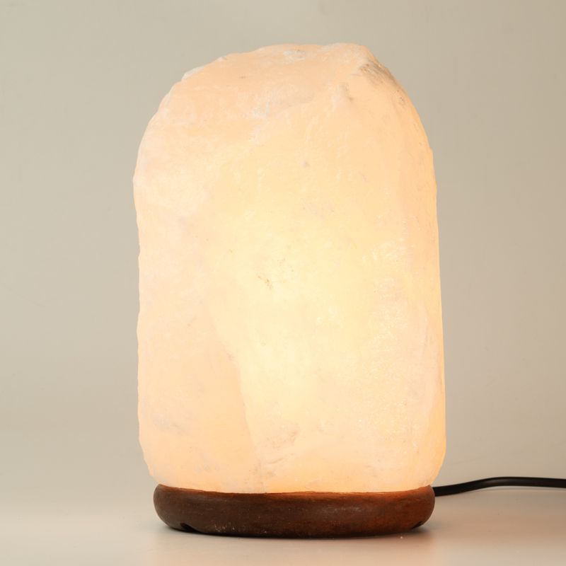 Lámpara de sal del Himalaya de roca cristalina - y base aprox. 8-10 kg