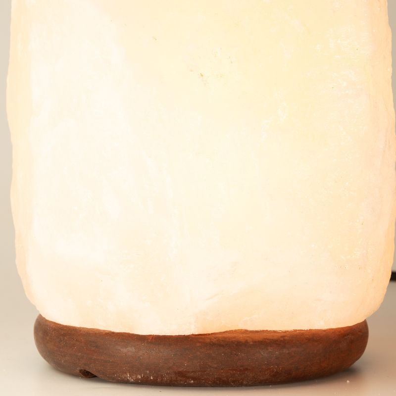 Lámpara de sal del Himalaya de roca cristalina - y base aprox. 8-10 kg