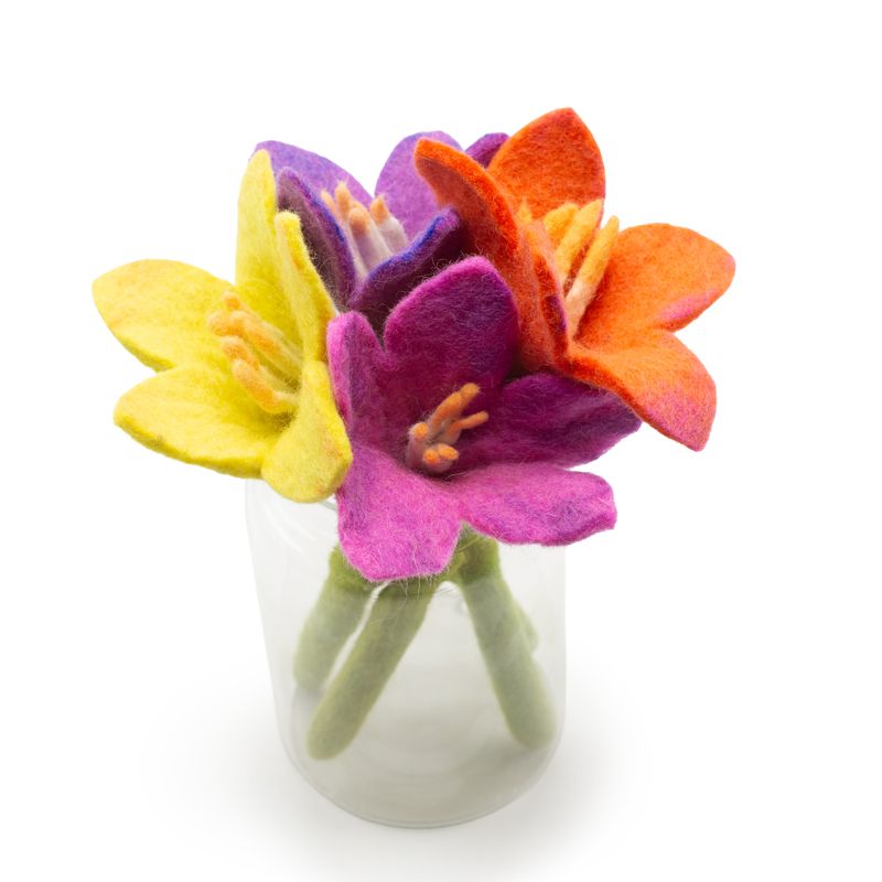 Flores de fieltro - Lirio (10 colores surtidos)