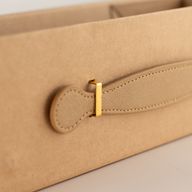 Caja de regalo plegable - con forma de caja de vino (33.5x10x10.5cm) - Marrón kraft
