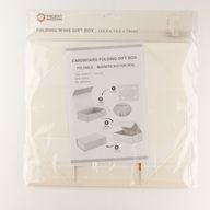 Caja de regalo plana - Forma de caja de vino (33.5x10x10.5 cm) - Blanco