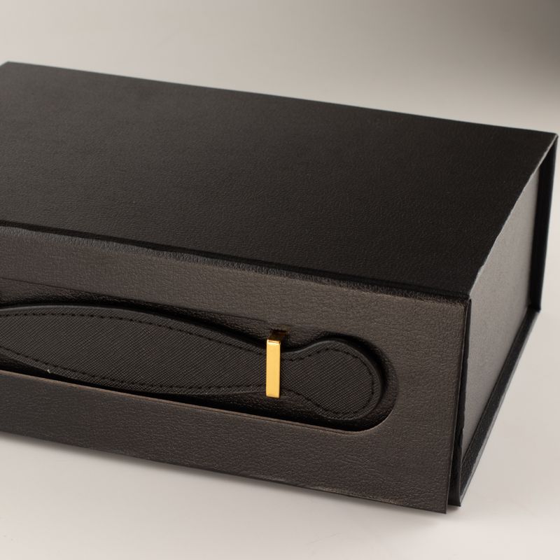 Caja de regalo plegable - cesta mediana (24x18.2x8cm) - Negro