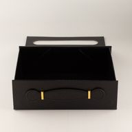 Caja de regalo plegable - cesta mediana (24x18.2x8cm) - Negro