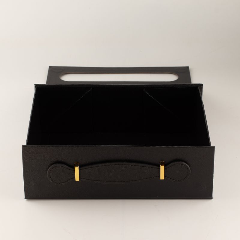Caja de regalo plegable - cesta mediana (24x18.2x8cm) - Negro