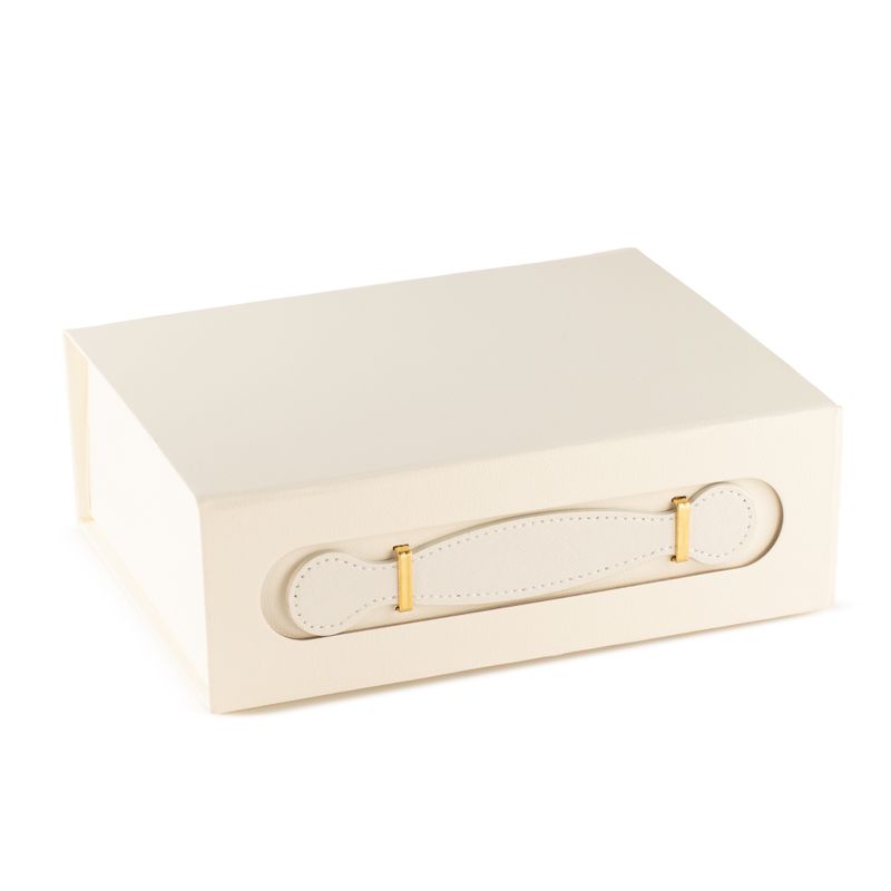 Caja de regalo plana - cesta mediana (24x18.2x8cm) - Blanco