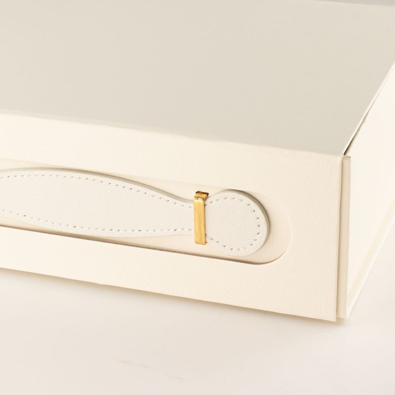 Caja de regalo plana - cesta mediana (24x18.2x8cm) - Blanco