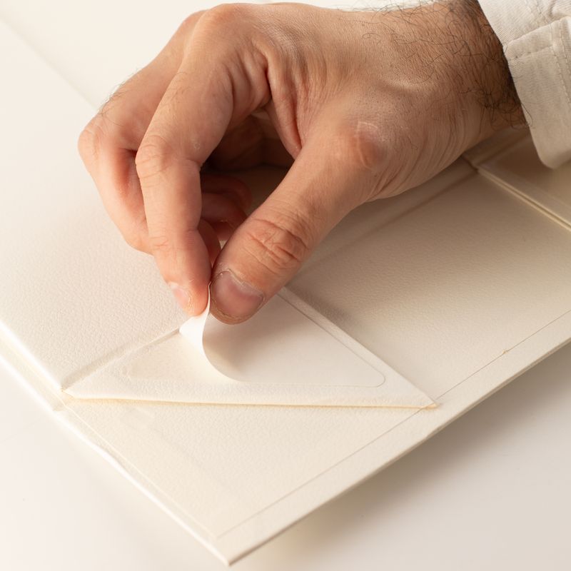 Caja de regalo plana - cesta mediana (24x18.2x8cm) - Blanco