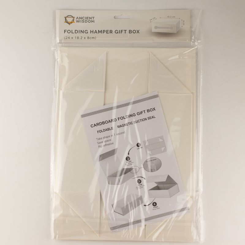 Caja de regalo plana - cesta mediana (24x18.2x8cm) - Blanco