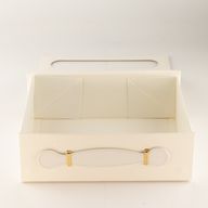 Caja de regalo plana - cesta mediana (24x18.2x8cm) - Blanco