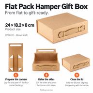 Caja de regalo plegable - cesta mediana (24x18.2x8cm) - Negro