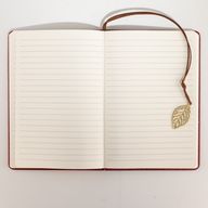 Cuaderno de Intenciones - Pantalla LCD Borrable - Efecto Cuero Rojo - Hoja de Latón - 80 Hojas