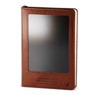 Cuaderno de Intenciones - Pantalla LCD Limpiable - Efecto Cuero Marrón - Hoja de Latón - 80 Hojas