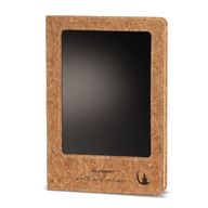 Cuaderno de Intención - Pantalla LCD que se limpia - Efecto cuero de corcho - Hoja de latón - 80 hojas